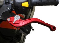 Moto Guzzi Brake-clutch lever kit, long, red, silver - V7 to