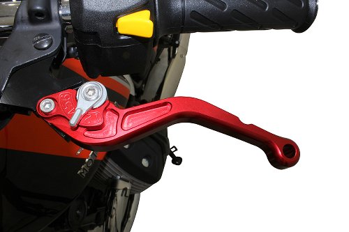 Moto Guzzi Brake-clutch lever kit long, red, silver - V7 II