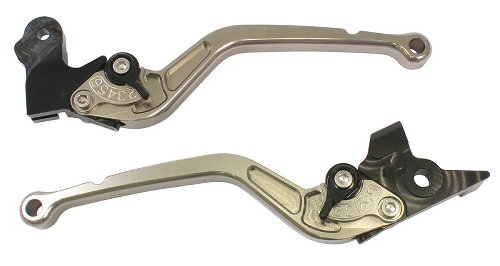 Moto Guzzi Brake-clutch lever kit long, titanium, black - V7