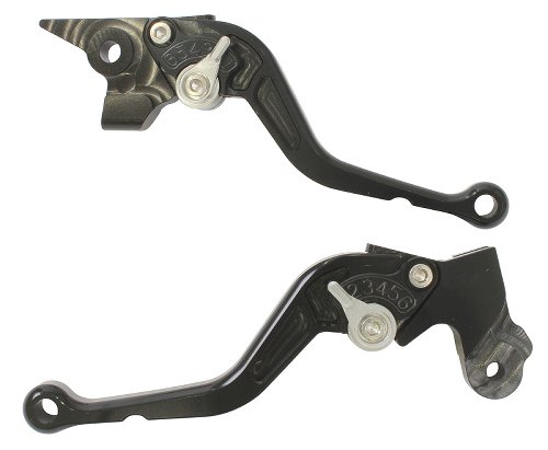 Moto Guzzi Brake-clutch lever kit short, black, silver - V7