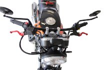Moto Guzzi Brake-clutch lever kit short, red, silver - V7 to