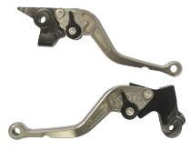 Moto Guzzi Brake-clutch lever kit short, titanium, black -