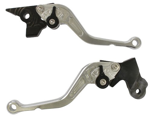 Moto Guzzi Brake-clutch lever kit short, silver, black - V7