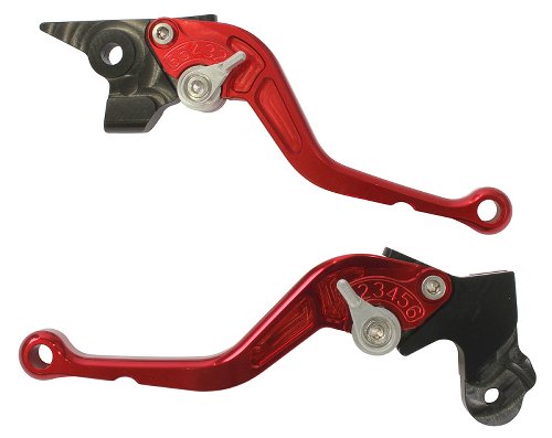 Moto Guzzi Brake-clutch lever kit short, red, silver - V7 II