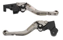 Moto Guzzi Brake-clutch lever kit short, titanium, black -