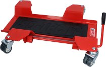 SD-TEC Bike Mover with wheels and rubber pad, red -