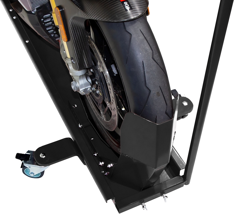 SD-TEC Rail de manœuvre pour moto avec bascule, noir