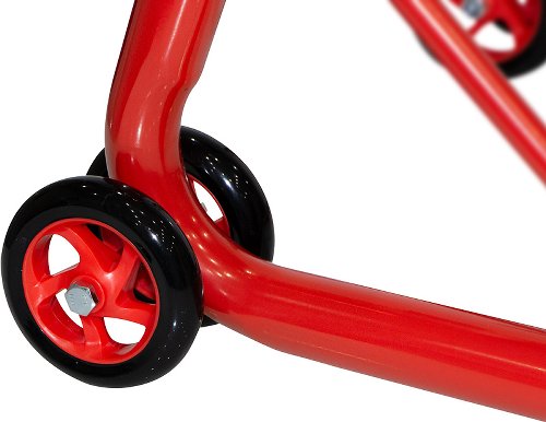 SD-TEC Assembly stand for rear wheel, universal, red