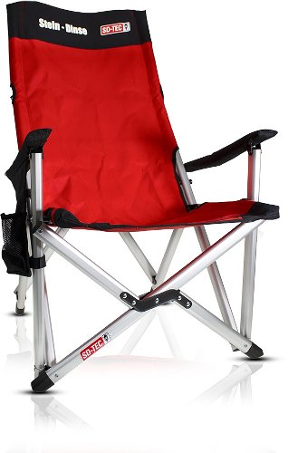 SD-TEC Chaise de camping Outdoor, rouge/noire avec