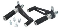 Tarozzi Footpegs, folding, universal, black