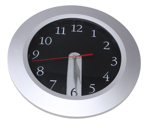 UFI Clock, silver/white