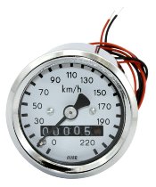 MMB Speedometer 48mm white-black 220km/h