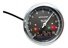 motogadget Chronoclassic 10 DarkEdition, schwarz/poliert