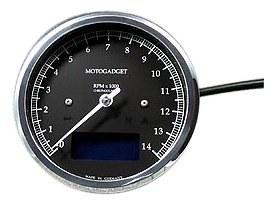 motogadget Chronoclassic 14 DarkEdition, schwarz/poliert