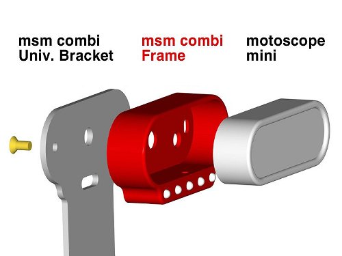 motogadget msm combi frame Universal Halteblech, schwarz