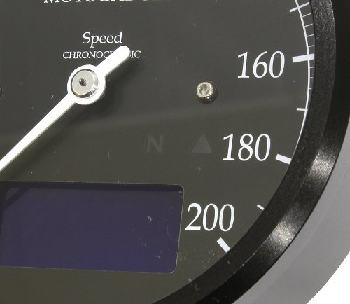 motogadget Chronoclassic speedo, schwarzes LCD, schwarzer