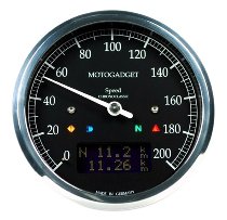 motogadget Chronoclassic 10 black LCD, polished ring