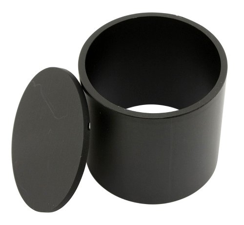 Instrument cup aluminium 52mm, 48mm high, complete, black