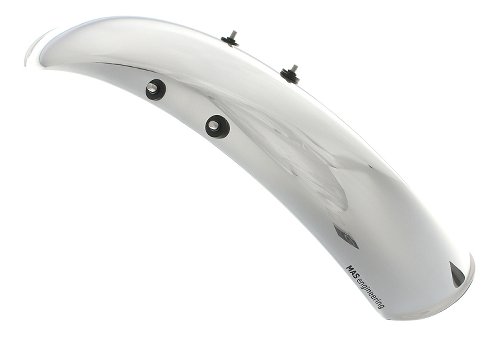 MAS Aluminium front mudguard, short, polished - Moto Guzzi