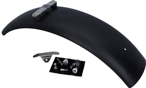 MAS Mudguard front, aluminium, black, matt, with supports -