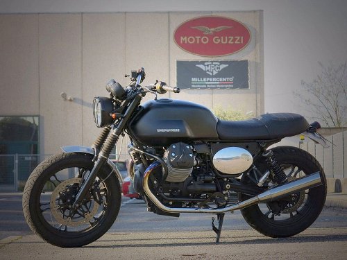 Millepercento Kotflügel hinten, Aluminium matt - Moto Guzzi