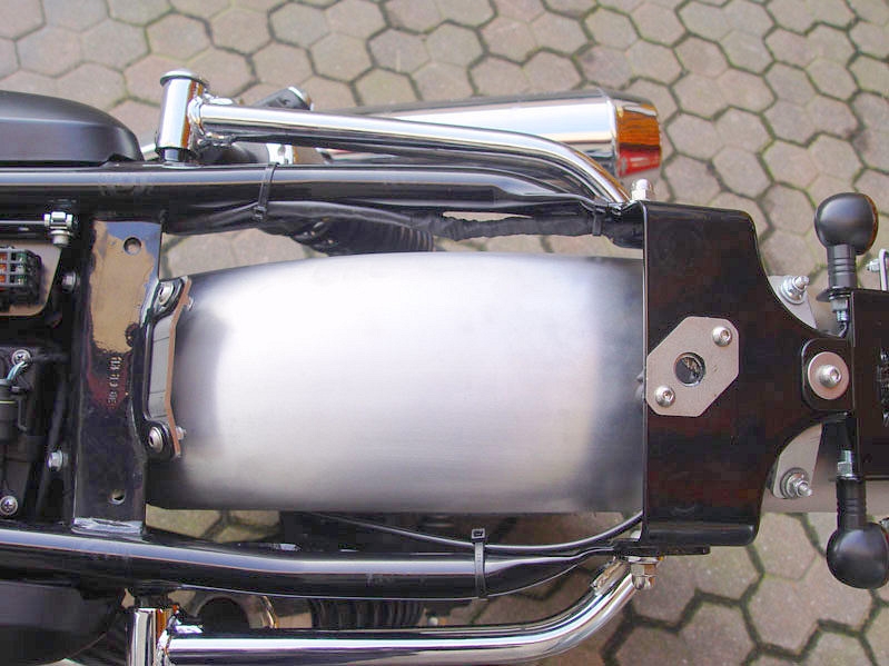 Millepercento Kotflügel hinten, Aluminium matt - Moto Guzzi V7 I+