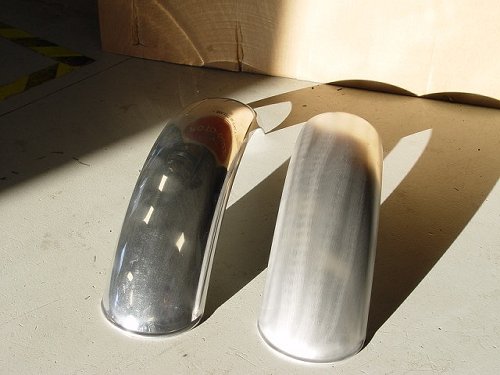 Millepercento Mudguard rear, aluminium mat - Moto Guzzi V7