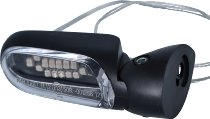 FAR Blinker schwarz, verstellbar, weiße Linse, orange LED -