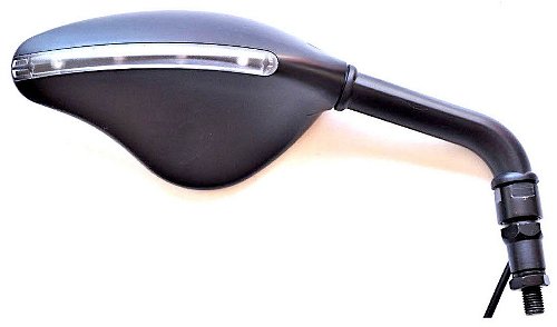 FAR Spiegel Lenker mit LED rechts, schwarz, L230 mm H135mm
