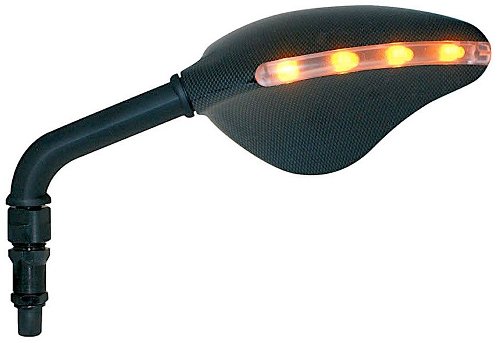 FAR Spiegel Lenker mit LED links,Carbon Optik, L230, H135mm