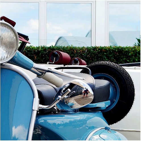 FAR Spiegel links, Chrom - PIAGGIO Vespa universal -Vintage