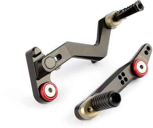 Gilles Shift-brakelever kit, black - Ducati 950, 1200, 1260