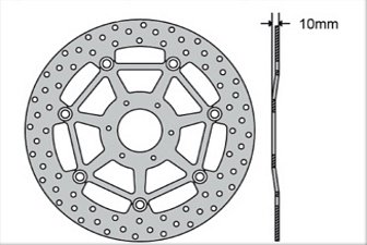 Moto Guzzi Bremsscheibe, vorne, 300mm - 1000 Daytona