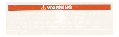 Moto Guzzi Tank sticker `warning` - Breva, Nevada, Griso,