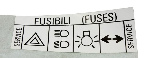 Sticker ´schema fusibili´ NML