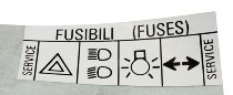 Sticker ´schema fusibili´ NML