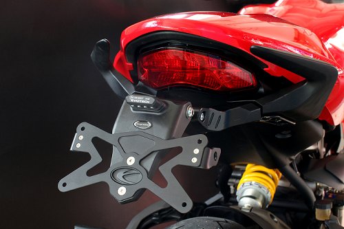 Evotech License plate holder, black - Ducati 821 / 1200