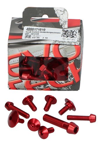 Evotech Panel screws, red - Ducati 821 / 939 Hyperstrada