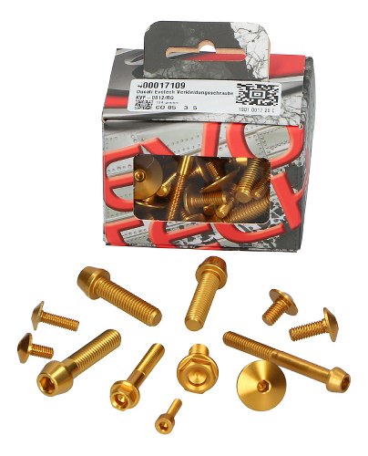 Evotech Panel screws, gold - Ducati 821 / 939 Hyperstrada