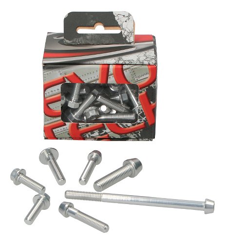 Evotech Engine screws, silver - Ducati 821 Hypermotard / SP