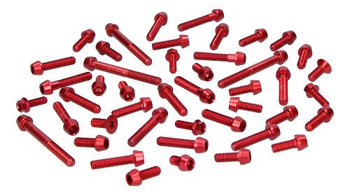 Evotech Engine screws, red - Ducati 821 / 939 Hyperstrada