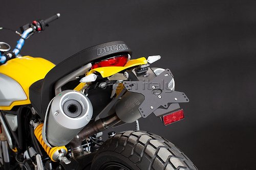 Evotech License plate holder, black - Ducati 1100 Scrambler