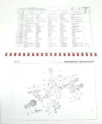 Ducati catálogo de piezas - 750 GT, Sport par cónico