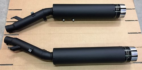 Mistral Silencer kit, exclusive, round, black, Euro4 - Moto