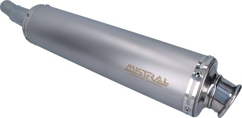 Mistral exhaust set, round, stainless steel, ice gray, flat,