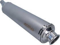 Mistral exhaust set, round, stainless steel, ice gray, flat,