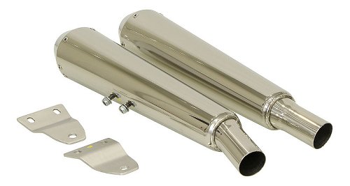 Mistral Silencer kit, conical, short, polished, homologation