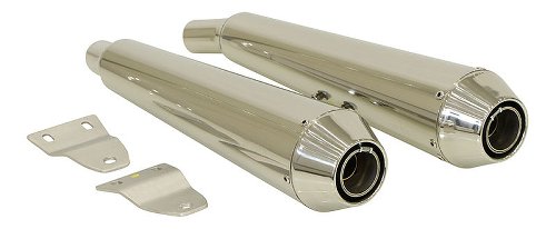 Mistral Silencer kit, conical, short, polished, homologation