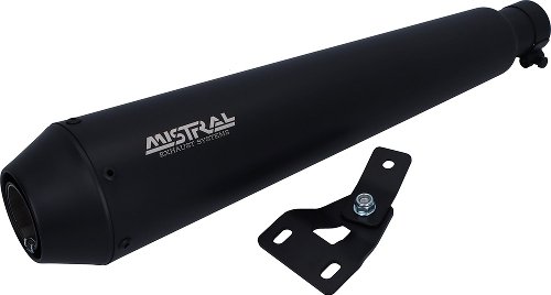 Mistral Escape, cónico, acero inoxidable, negro mate, Euro4