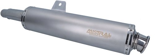 Mistral Silencer kit, round, stainless-steel, mat, low, with